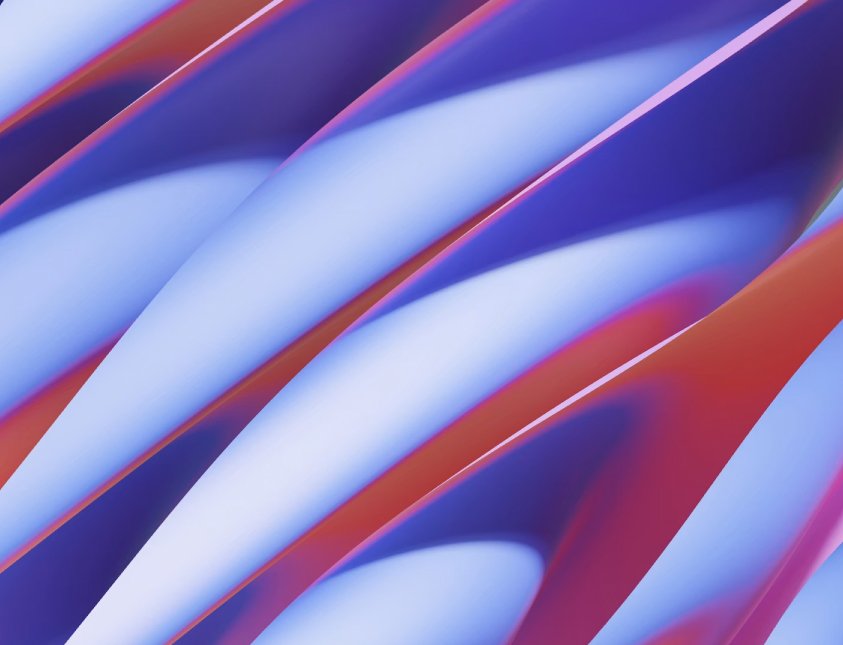 Abstract swirl of blue, purple, and orange ribbons in motion; a vibrant, flowing composition that conveys energy and color.
