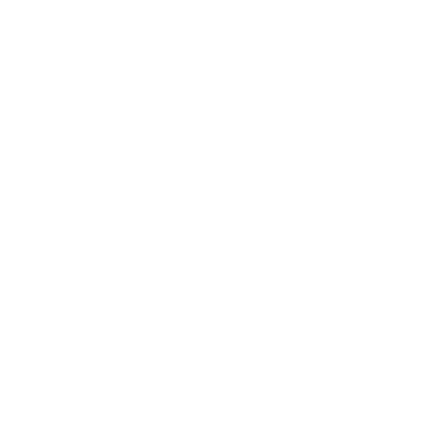 Abstract white line drawing with five circular nodes connected by looping curves on a black background.