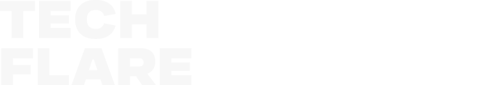 Logo de Techflare en blanco como partner oficial de Odoo