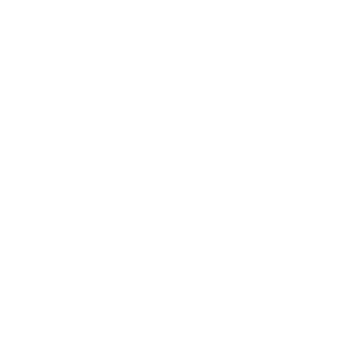 Geometric white lightning bolt cutting through a circle on a black background, with broken circle corners.